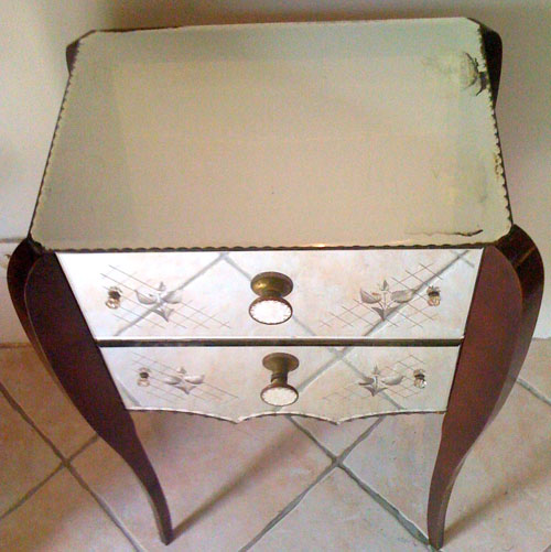 vintage french bedside table
